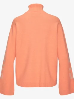 Pull à col roulé manches longues avec logo brodé