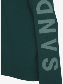 Pull à col roulé manches longues avec logo brodé