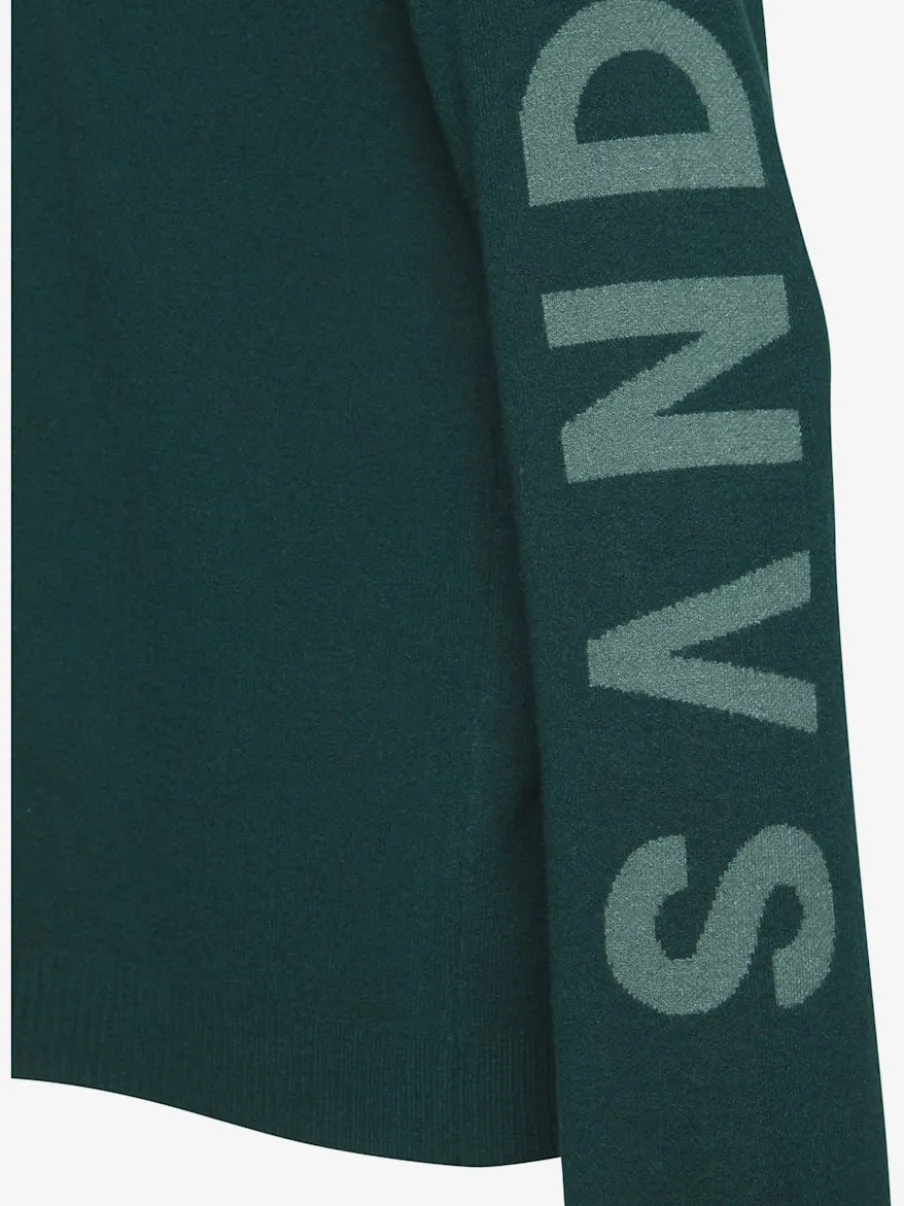 Pull à col roulé manches longues avec logo brodé