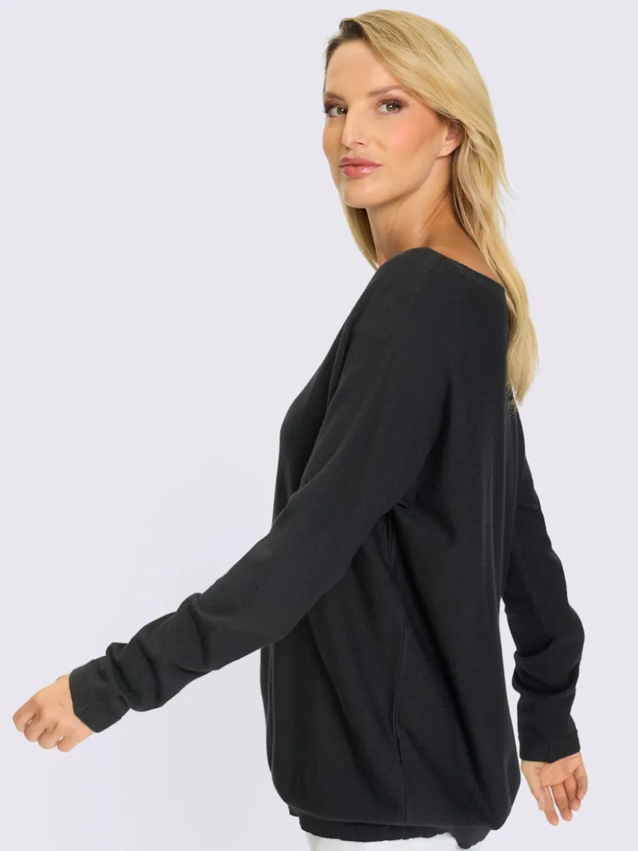Pull décontracté à encolure ronde et manches longues