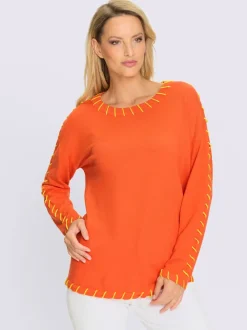 Pull décontracté à encolure ronde et manches longues