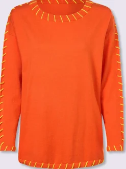 Pull décontracté à encolure ronde et manches longues