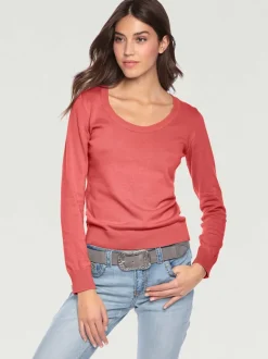 Pull décontracté en tricot fin à encolure ronde