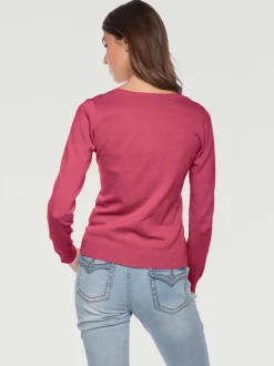 Pull décontracté en tricot fin à encolure ronde