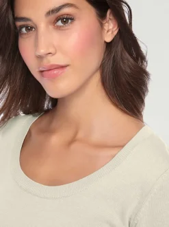 Pull décontracté en tricot fin à encolure ronde