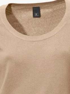 Pull décontracté en tricot fin à encolure ronde