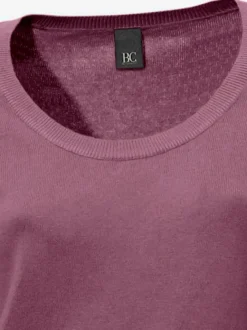 Pull décontracté en tricot fin à encolure ronde