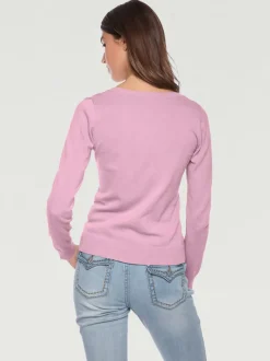 Pull décontracté en tricot fin à encolure ronde