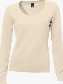 Pull décontracté en tricot fin à encolure ronde