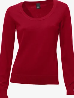Pull décontracté en tricot fin à encolure ronde