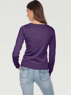 Pull décontracté en tricot fin à encolure ronde