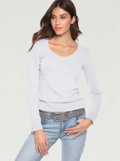 Pull décontracté en tricot fin à encolure ronde
