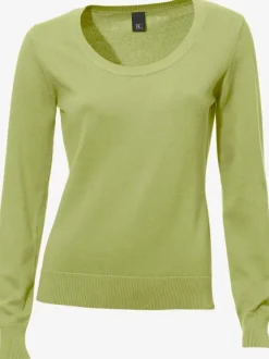 Pull décontracté en tricot fin à encolure ronde