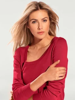Pull décontracté en tricot fin à encolure ronde