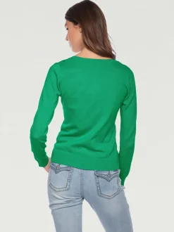 Pull décontracté en tricot fin à encolure ronde