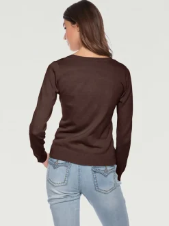 Pull décontracté en tricot fin à encolure ronde