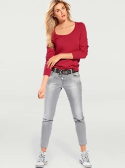 Pull décontracté en tricot fin à encolure ronde