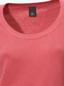 Pull décontracté en tricot fin à encolure ronde