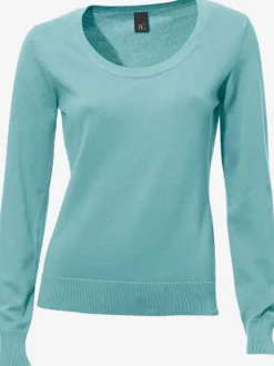 Pull décontracté en tricot fin à encolure ronde
