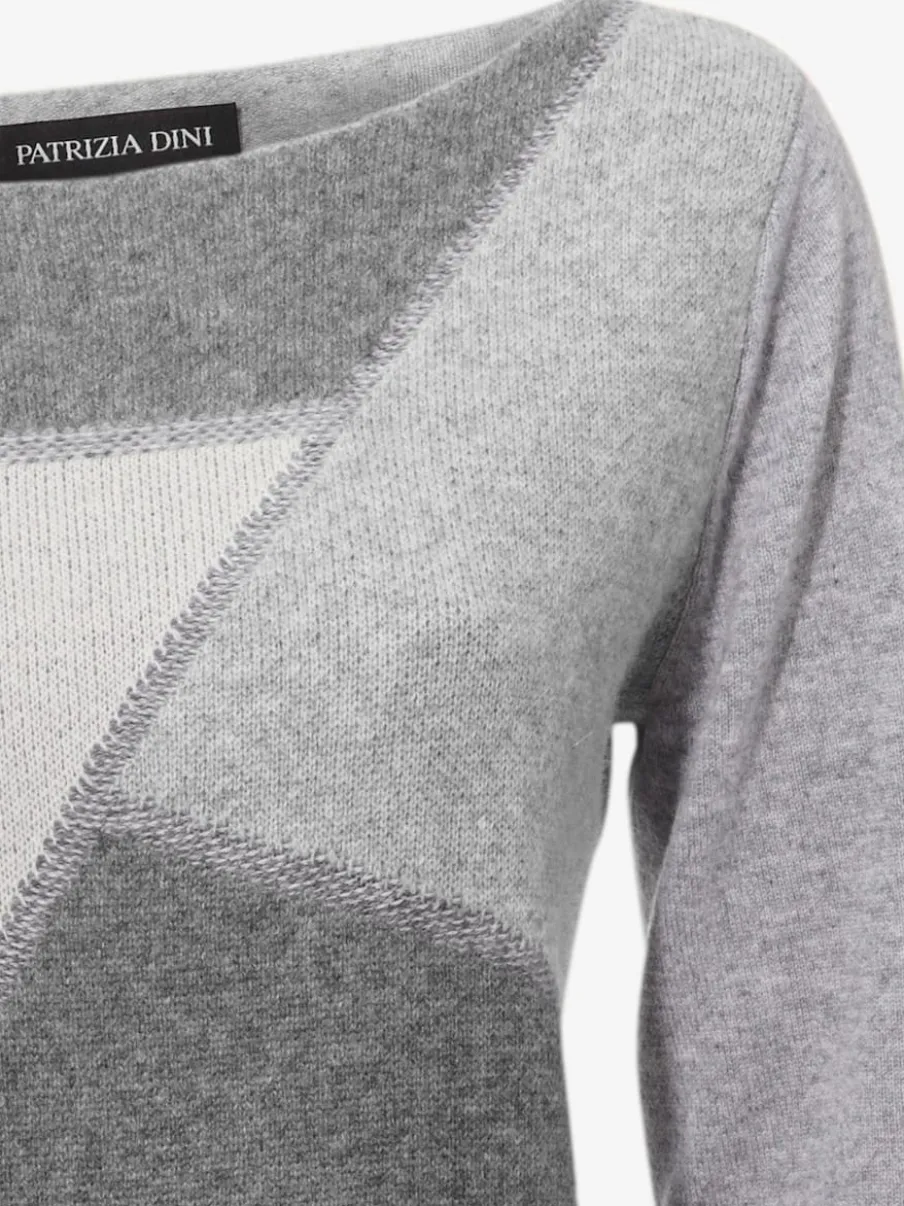 Pull à encolure en U en tricot pur cachemire