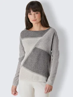 Pull à encolure en U en tricot pur cachemire