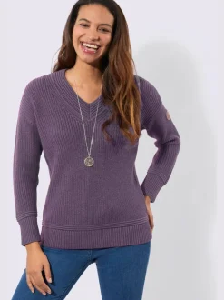 Pull à encolure en v 50% coton