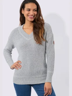 Pull à encolure en v 50% coton