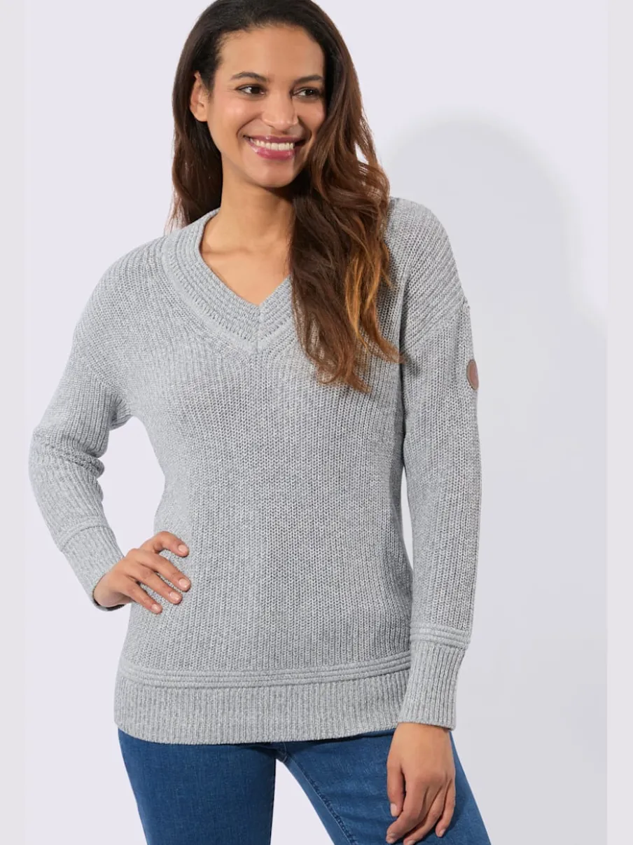 Pull à encolure en v 50% coton
