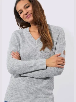 Pull à encolure en v 50% coton