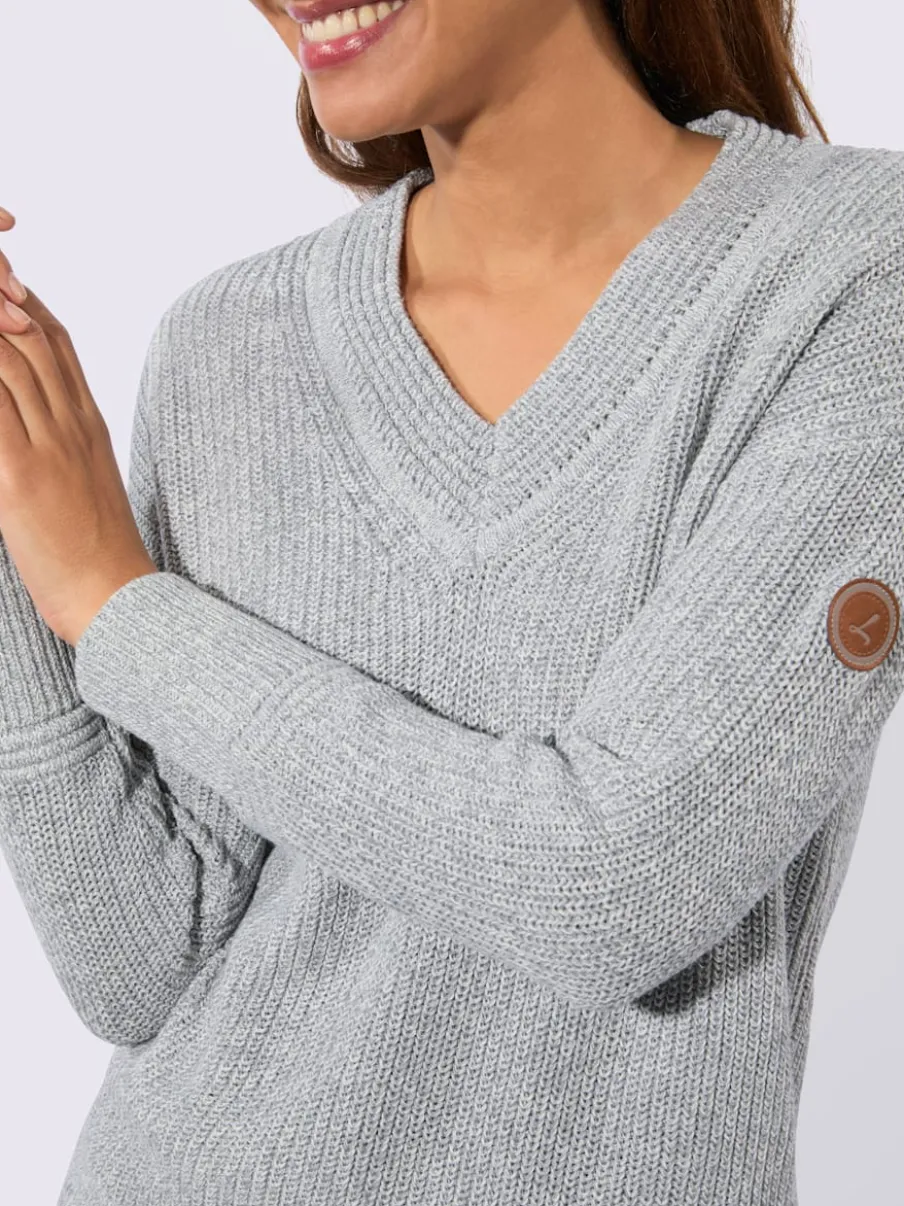 Pull à encolure en v 50% coton