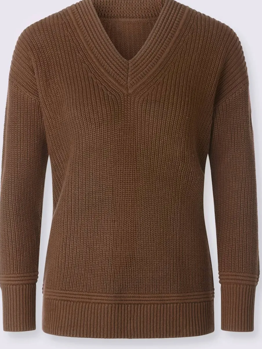 Pull à encolure en v 50% coton