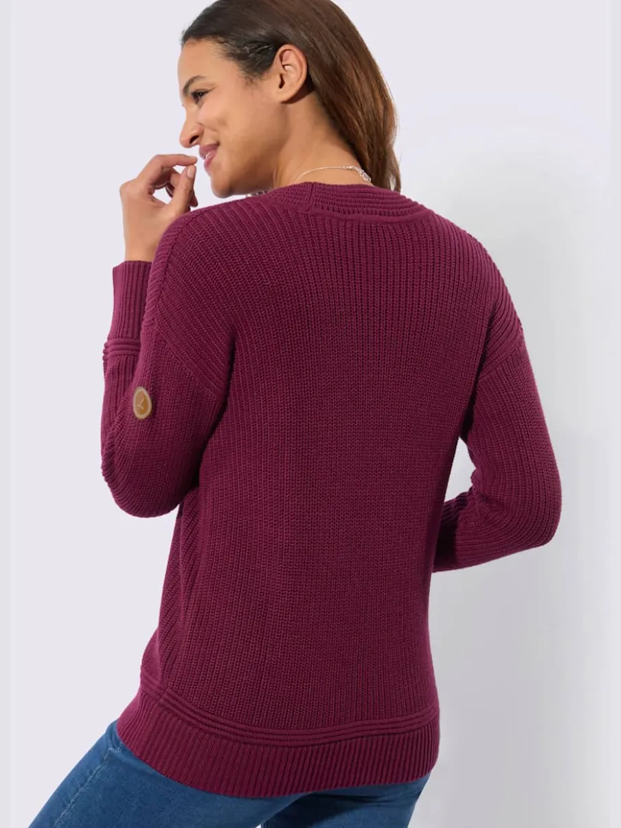 Pull à encolure en v 50% coton