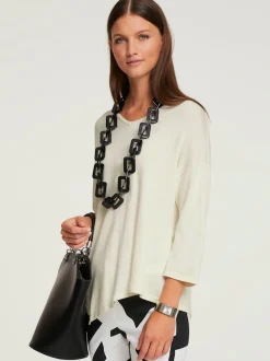 Pull à encolure en V en tricot léger ample