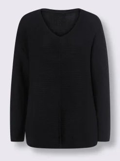 Pull à encolure en V mancherons et manches longues