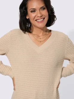 Pull à encolure en v pur coton