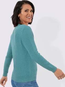Pull à encolure en v pur coton