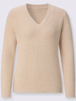 Pull à encolure en v pur coton