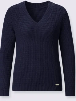 Pull à encolure en v pur coton
