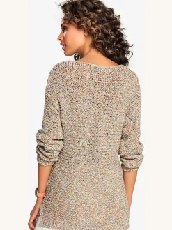 Pull encolure ronde style décontracté en maille agréable