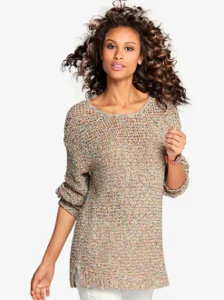 Pull encolure ronde style décontracté en maille agréable
