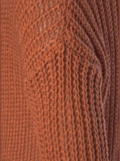Pull en tricot ample avec col rond et manches longues