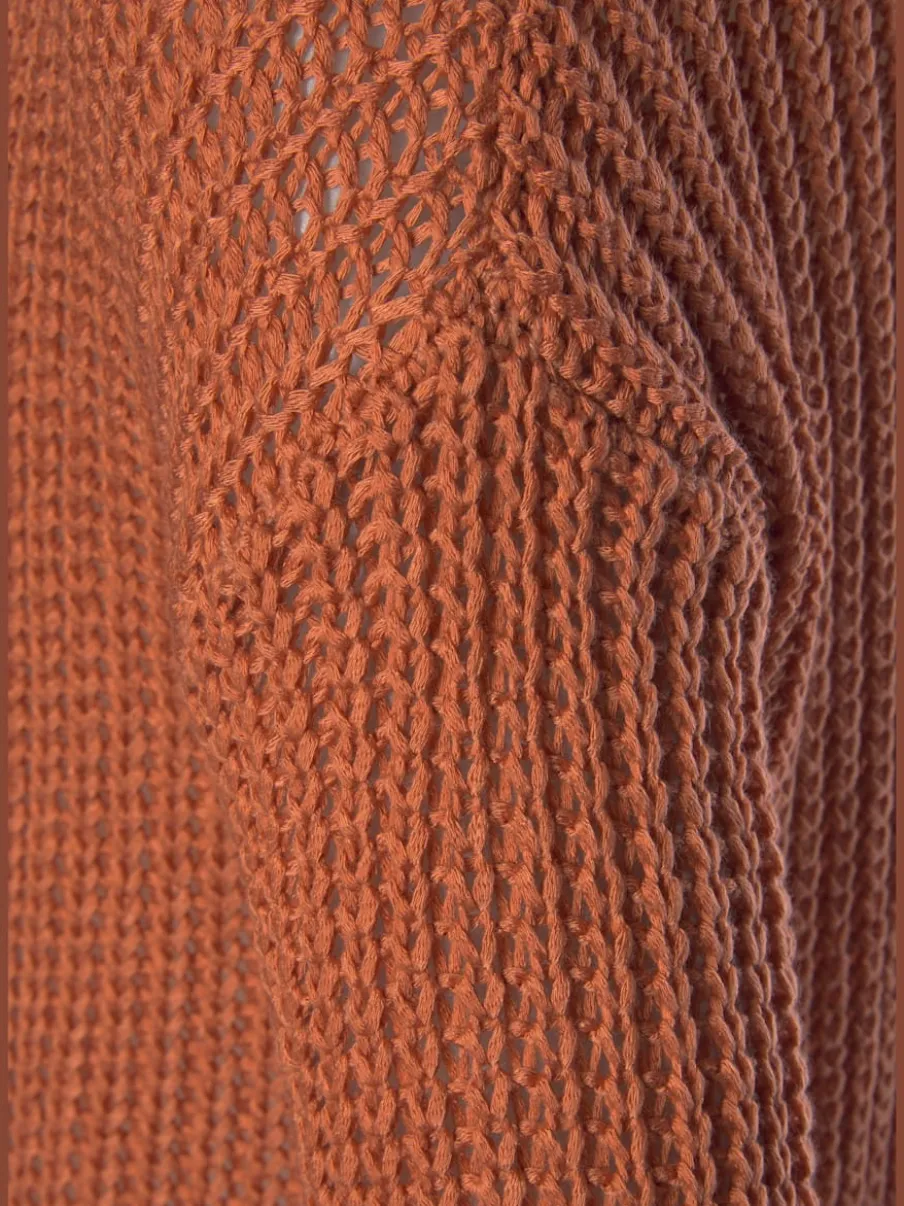 Pull en tricot ample avec col rond et manches longues