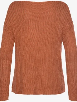 Pull en tricot ample avec col rond et manches longues
