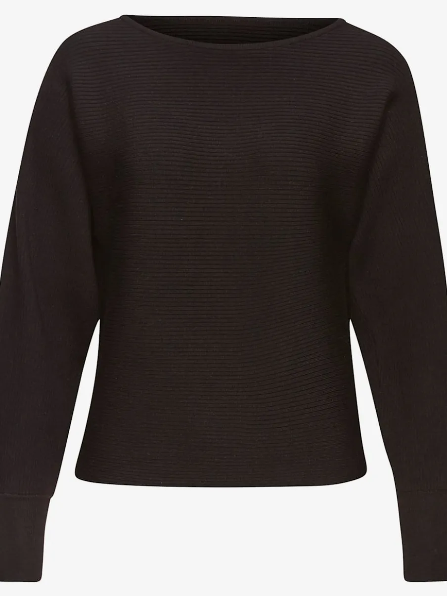 Pull en tricot ample à manches longues avec ourlet droit