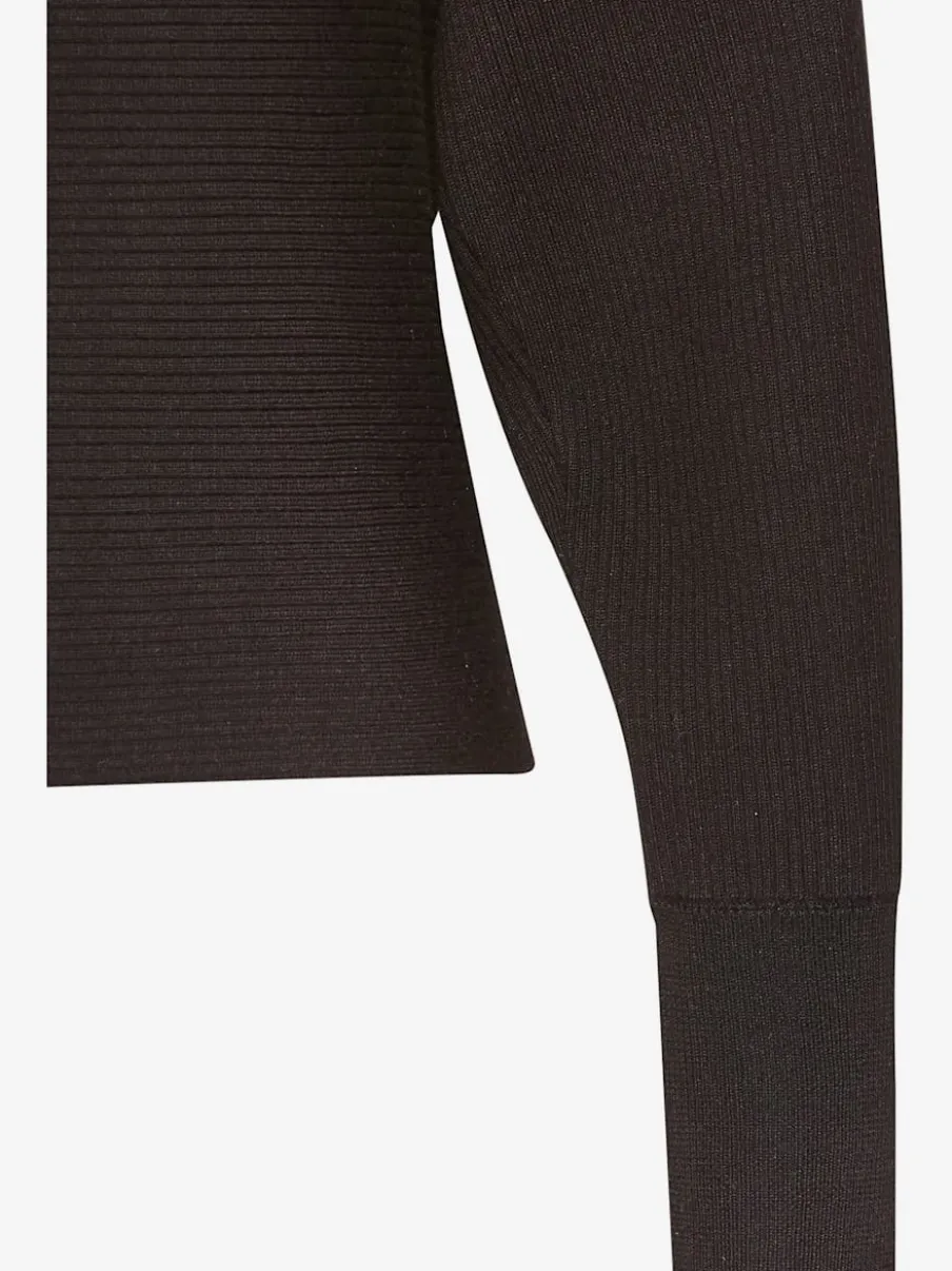 Pull en tricot ample à manches longues avec ourlet droit