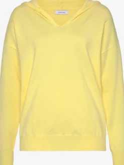 Pull en tricot à capuche avec encolure en V doux