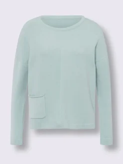 Pull en tricot à col rond et manches longues