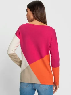 Pull en tricot fin à col large et manches longues