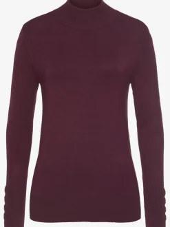 Pull en tricot fin col Mao avec manches longues étroites