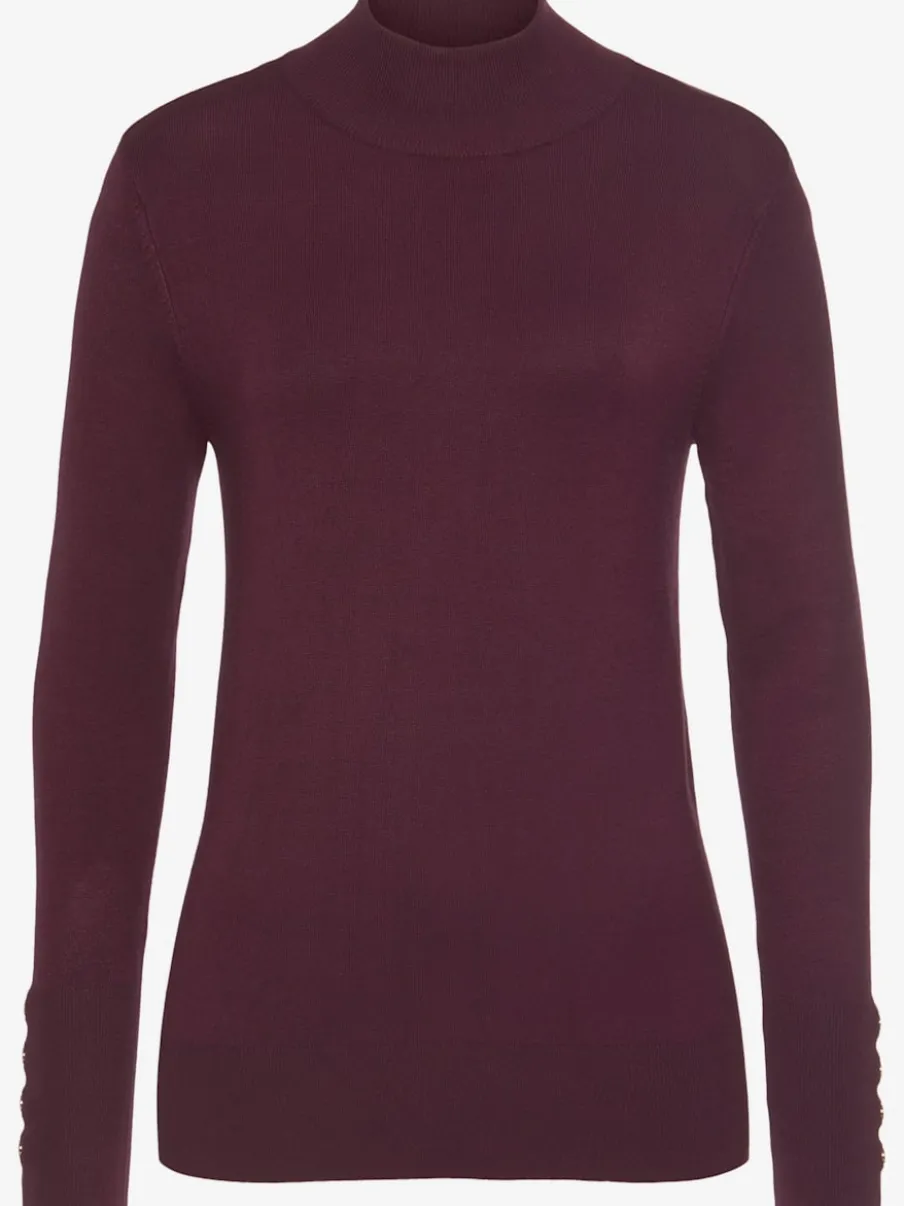 Pull en tricot fin col Mao avec manches longues étroites
